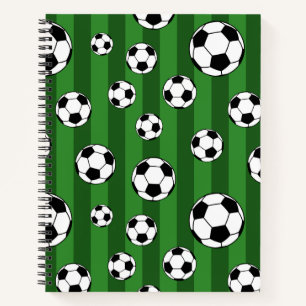 Cuaderno Patrón de pelota de fútbol infantil en escuela de
