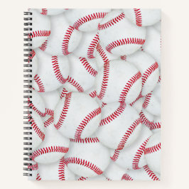 Cuaderno Patrón de pelotas de béisbol en capas
