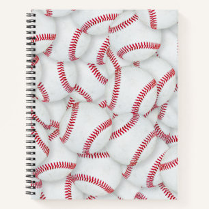 Cuaderno Patrón de pelotas de béisbol en capas