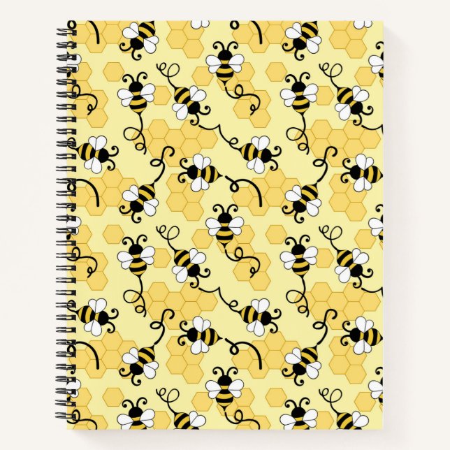 Cuaderno Patrón de pequeñas abejas. (Anverso)
