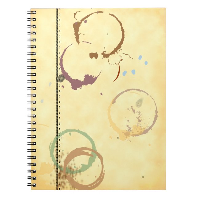 Cuaderno Patrón de pergamino de imitación de grunge (Frente)