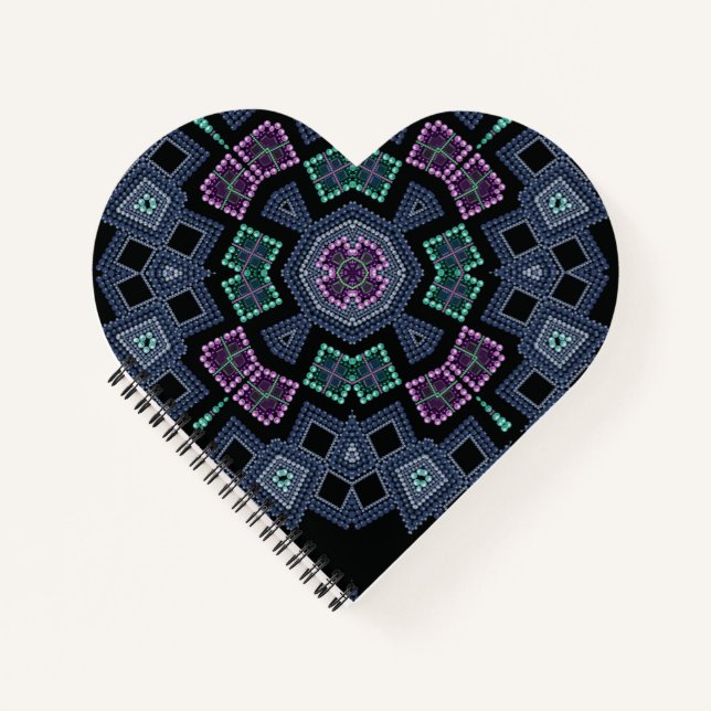 Cuaderno Patrón de perlas bordadas (Anverso)