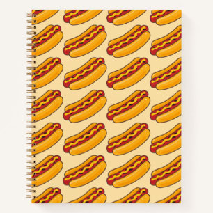 Cuaderno Patrón de perrito caliente a la parrilla