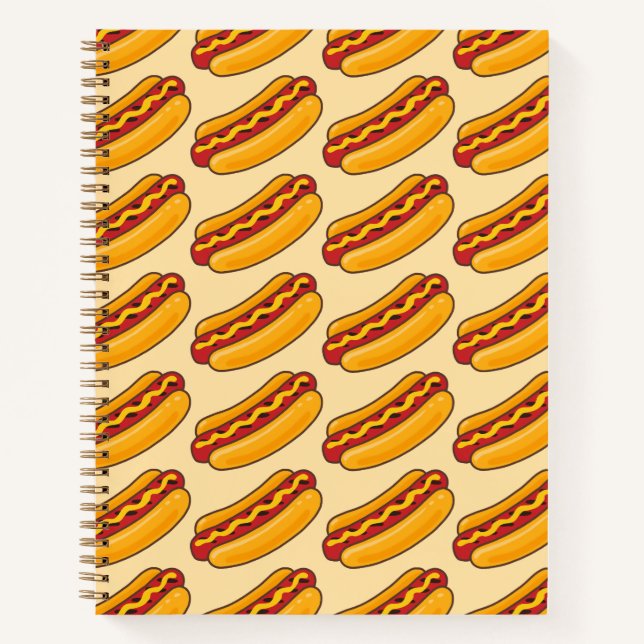 Cuaderno Patrón de perrito caliente a la parrilla (Anverso)