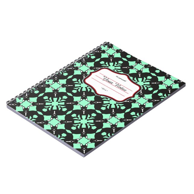 Cuaderno Patrón de perro Bulldog Francés (Lado Izquierdo)