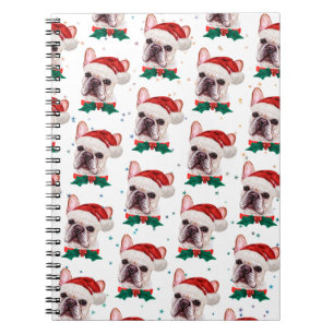 Cuaderno Patrón de perro de los Navidades de la raza del Bu
