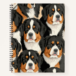 Cuaderno Patrón de Perro de Montaña de Berna Decorativo sin