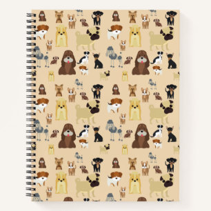 Cuaderno patrón de perros