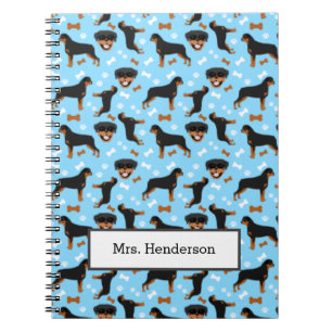Cuaderno Patrón de perros de rotulador de rotas