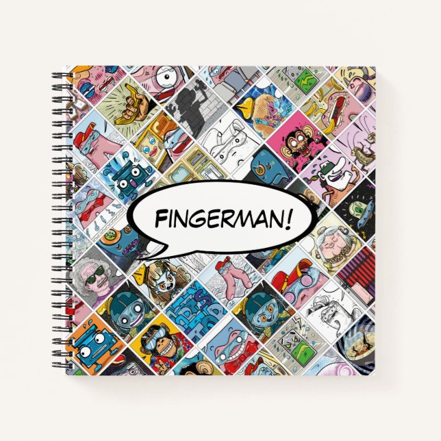 Cuaderno Patrón de personajes de cómic Globo de diálogo par (Anverso)