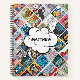 Cuaderno Patrón de personajes de cómic Globo de diálogo par