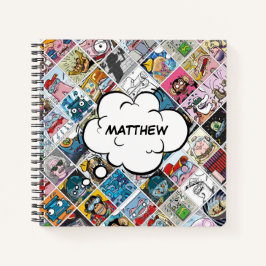 Cuaderno Patrón de personajes de cómic Globo de diálogo par