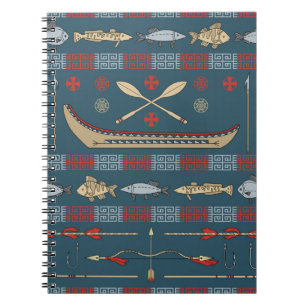 Cuaderno Patrón de pesca étnica