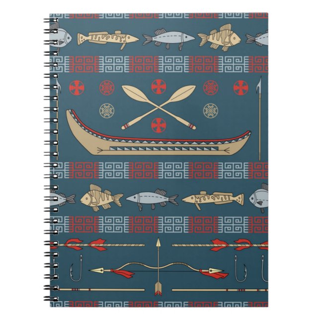 Cuaderno Patrón de pesca étnica (Frente)