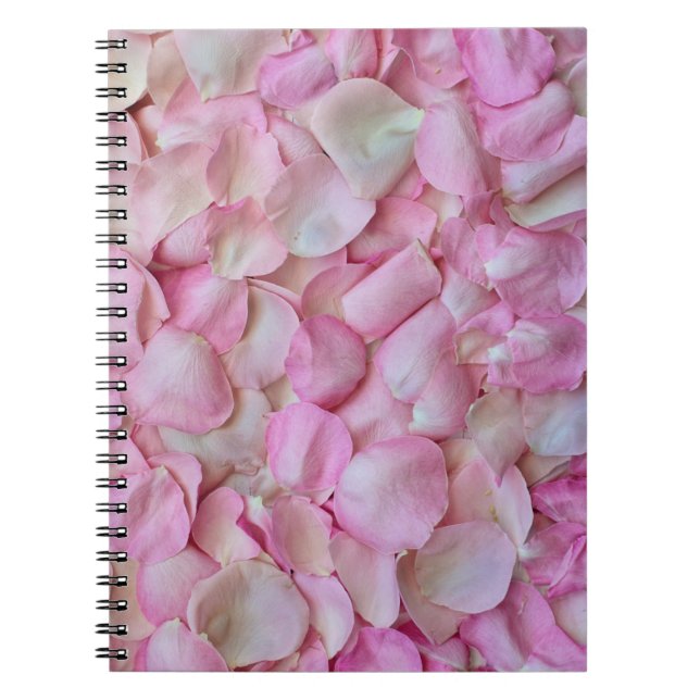 Cuaderno Patrón de Pétalos Rosa Rosados (Frente)
