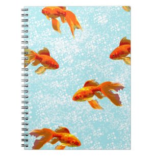 Cuaderno patrón de pez dorado