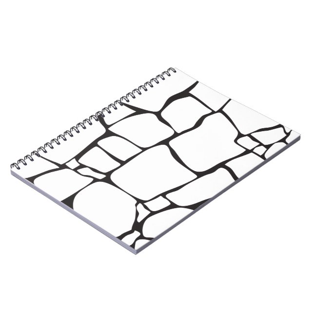 Cuaderno Patrón de piedra abstracto moderno (Lado Izquierdo)