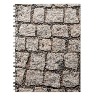 Cuaderno Patrón de piedra empedrada vieja en el abstracto c