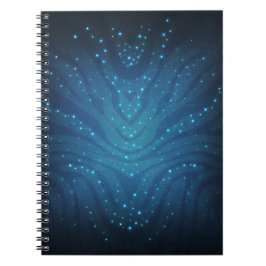 Cuaderno Patrón de piel alienígena azul bioluminiscente - A