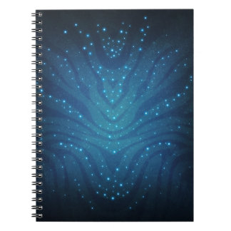 Cuaderno Patrón de piel alienígena azul bioluminiscente - A