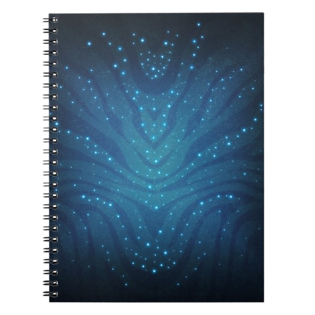 Cuaderno Patrón de piel alienígena azul bioluminiscente - A (Frente)