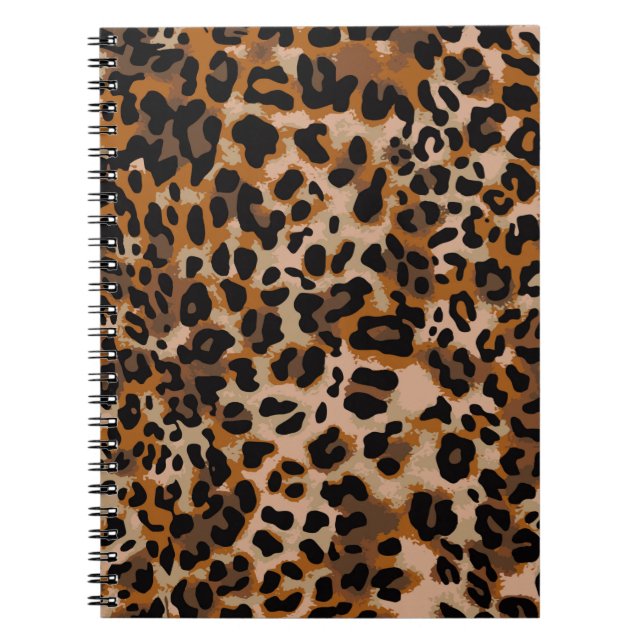 Cuaderno Patrón de piel animal de chita de jaguar sin costu (Frente)