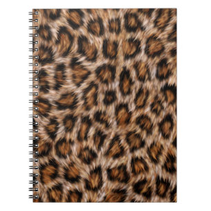 Cuaderno Patrón de piel de gato animal de leopardo Fur Jagu