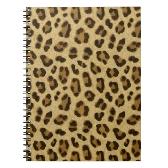 Cuaderno Patrón de piel de impresión de animales leopardos (Frente)