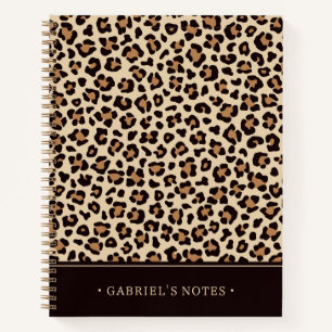 Cuaderno Patrón de Piel de Leopardo   Añadir su nombre