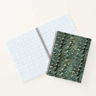 Cuaderno Patrón de piel de reptil verde