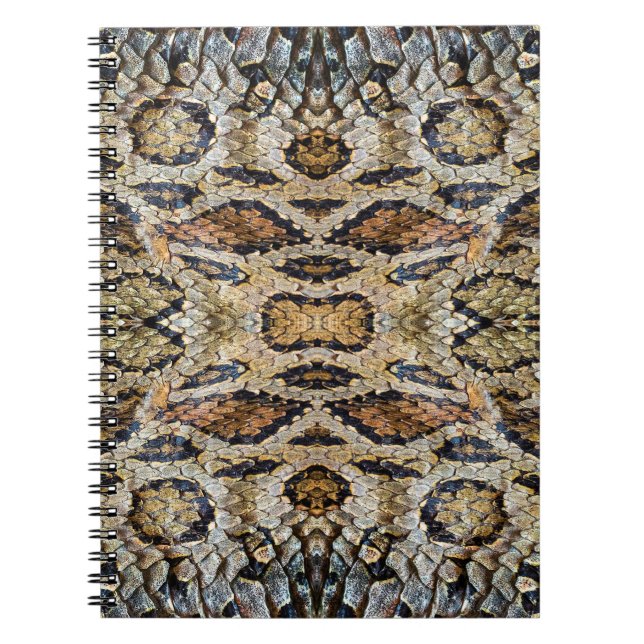 Cuaderno patrón de piel de serpiente. Impresión animal de c (Frente)