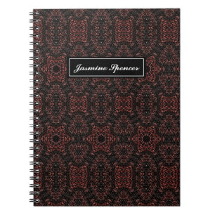 Cuaderno Patrón de piel de serpiente único marrón