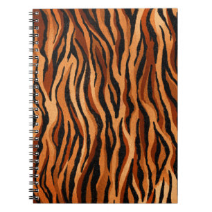 Cuaderno patrón de piel de tigre sin fisuras. dibujado a ma