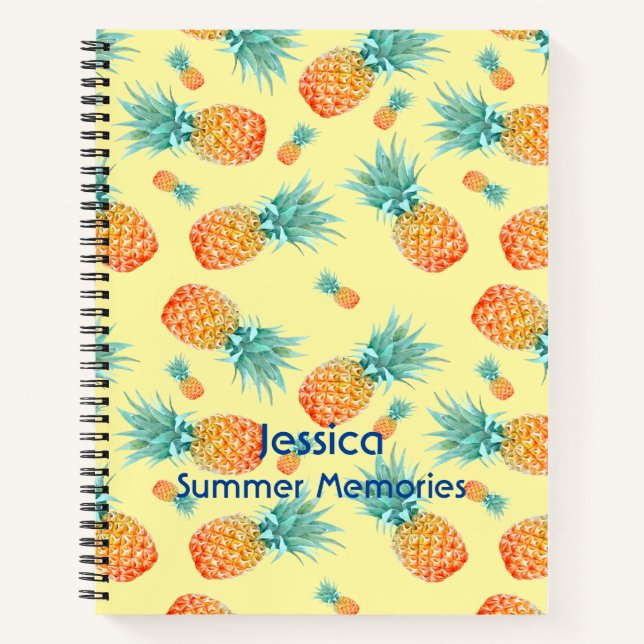 Cuaderno Patrón de piña (Anverso)