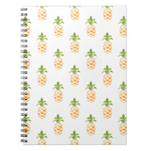 Cuaderno Patrón de piña acuarela