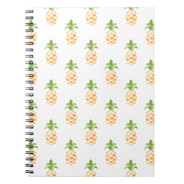 Cuaderno Patrón de piña acuarela (Frente)