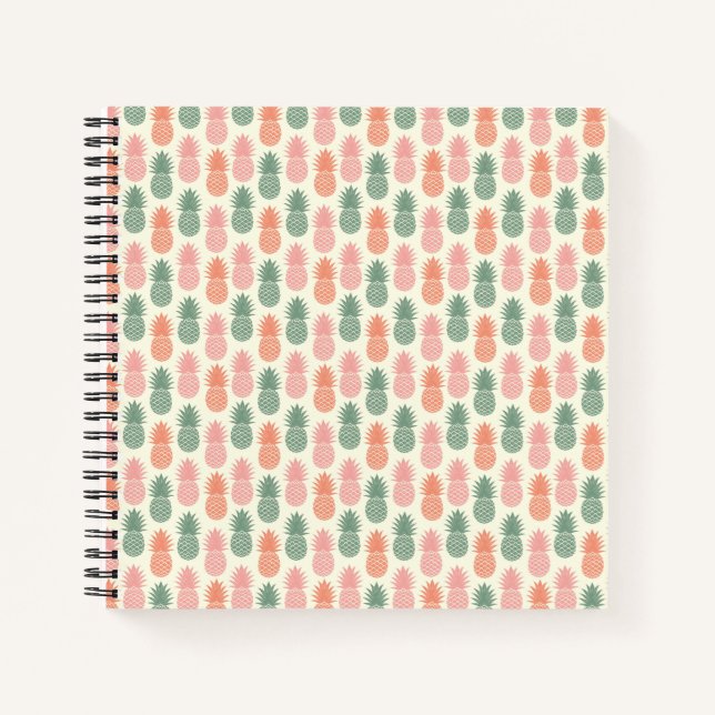 Cuaderno Patrón de piña de época (Anverso)