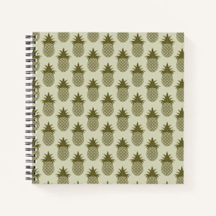 Cuaderno Patrón de piña de Khaki