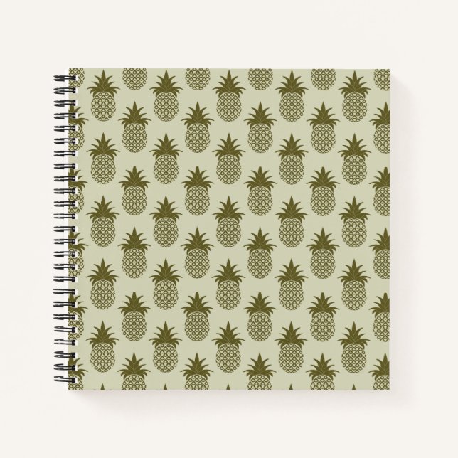 Cuaderno Patrón de piña de Khaki (Anverso)