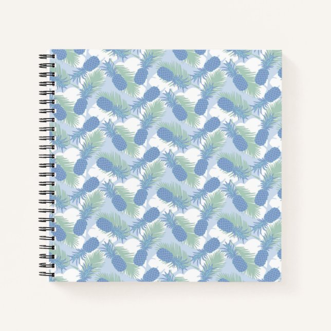 Cuaderno Patrón de piña pastel tropical (Anverso)