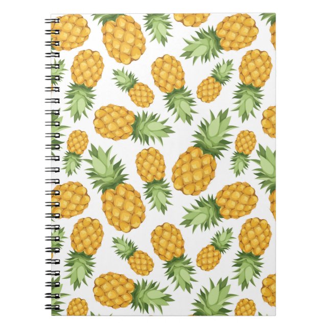 Cuaderno Patrón de piña Personalizado (Frente)