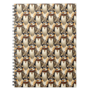 Cuaderno Patrón de pingüino de vapor 1
