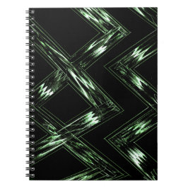 Cuaderno Patrón de pino de verde a negro
