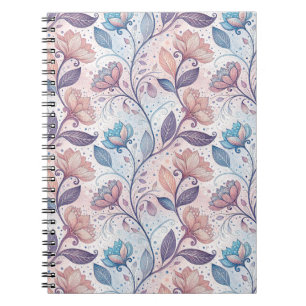 Cuaderno Patrón de Pintura Abstracta de Acuarela Floral Pas