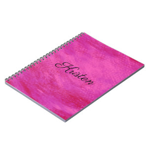 Cuaderno Patrón de pintura rosa cereza
