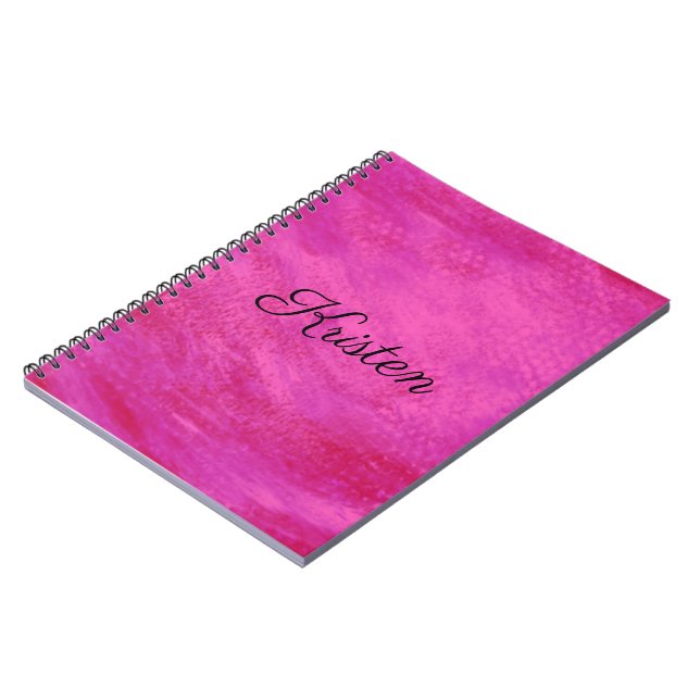Cuaderno Patrón de pintura rosa cereza (Lado Izquierdo)