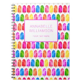 Cuaderno Patrón de piruleta colorida