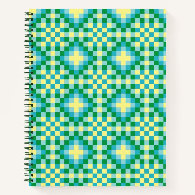 Cuaderno Patrón de píxeles claros (Anverso)
