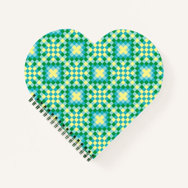 Cuaderno Patrón de píxeles claros (Anverso)