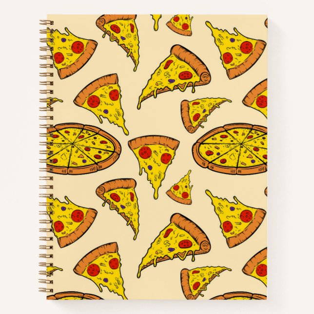 Cuaderno Patrón de pizza de queso en fusión (Anverso)